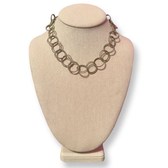 🤯5/$20🤯 Silver Tone Double Links Necklace - Picture 1 of 2